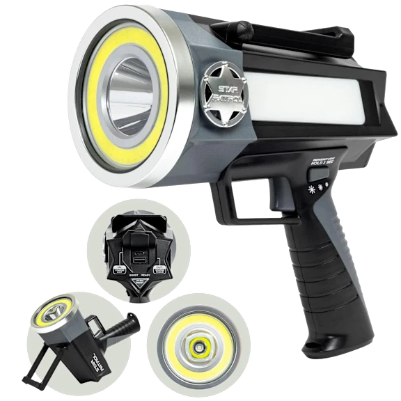 Star Patrol Rechargeable 4000L Flashlight Platinum Edition