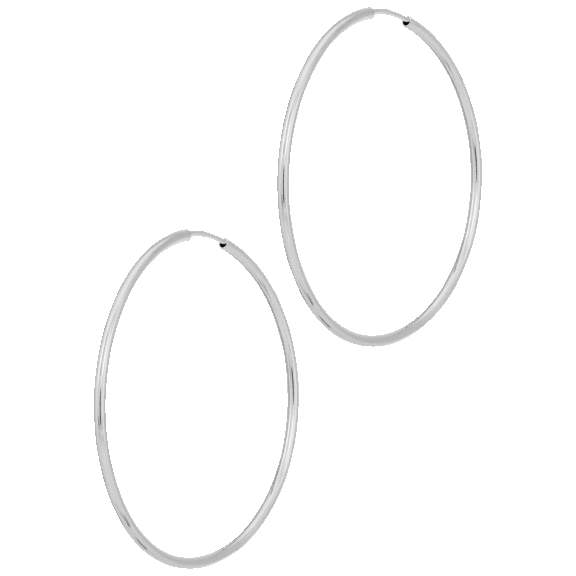 Savvy Cie 18K Gold or White Gold Fill Light Weight 2" Infinity Hoop Earrings