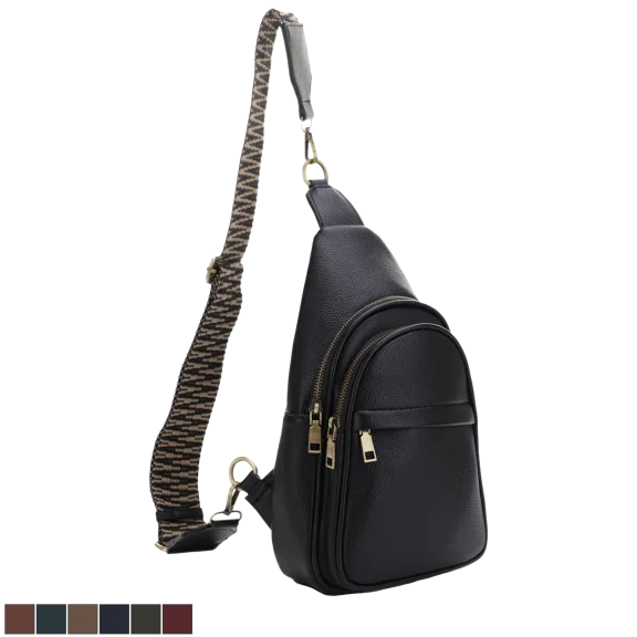 Malibu Skye Hannah Double Compartment Sling with Webbing Strap