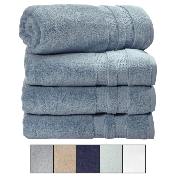 iDesign 4-Piece Spa Bath Towel Set