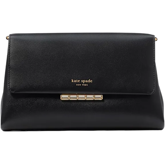 Kate Spade New York Grace Embellished Lock Leather Clutch