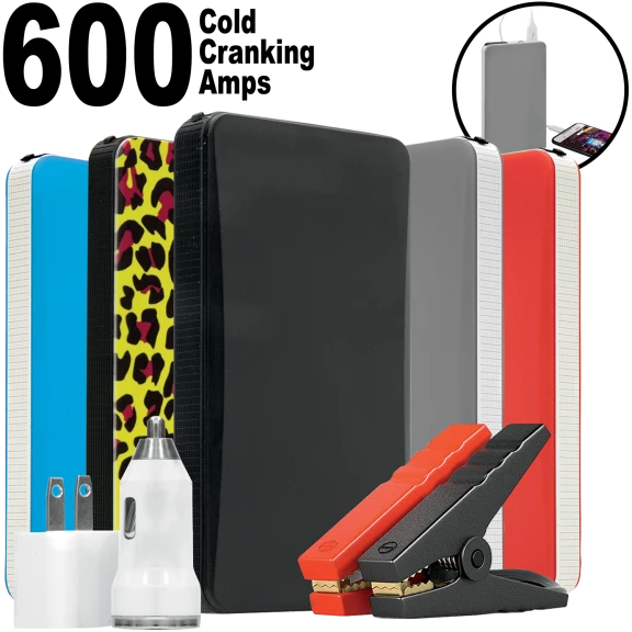 Power-To-Go 12,000mAH Portable Jump Starter with 600 Peak Cold Cranking Amps