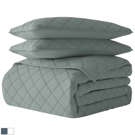 Cloth & Gable Diamond Stitch Quilted Coverlet Set