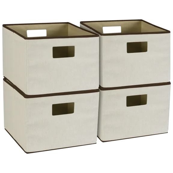 4-Pack: Household Essentials Storage Bins with Handles
