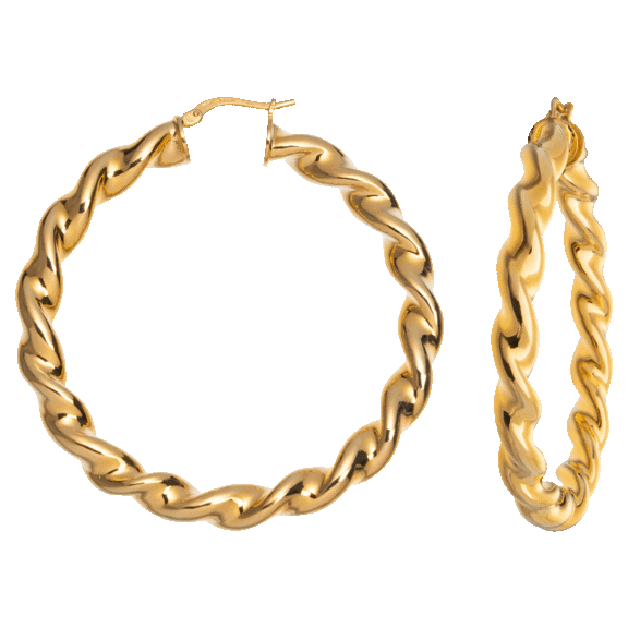 Romanza d'Italia Plated Twist Hoop Earrings
