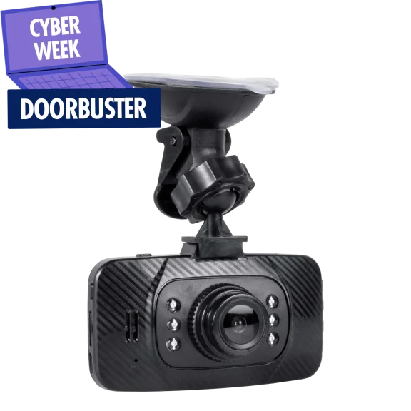 Onn 1080P Dash Camera With 2.6" LCD Screen And 8GB SD Card
