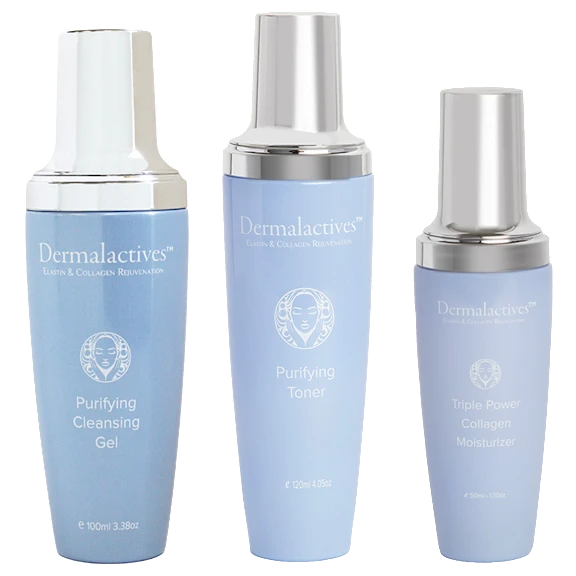 Dermalactives Purifying Basics Bundle: Purifying Cleanser, Toner & Triple Power