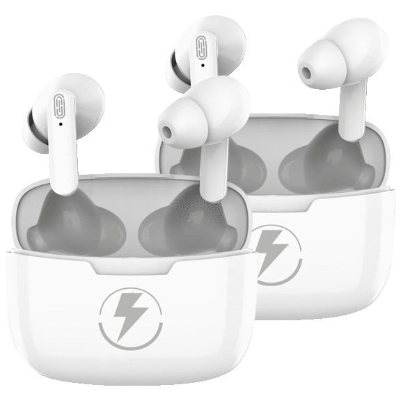 2-Pack: Power-to-Go Alpha Pro True Wireless Earbuds with Wireless Charging