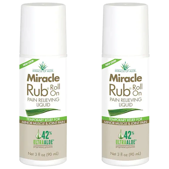 2-Pack: Miracle Rub Roll On Pain Relieving Liquid