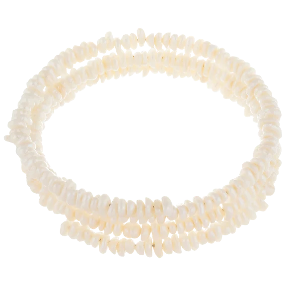 Splendid Pearls Triple Row Coil Pearl Bracelet 5-6mm Baroque