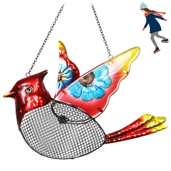 Exhart Cardinal Bird Seed Feeder