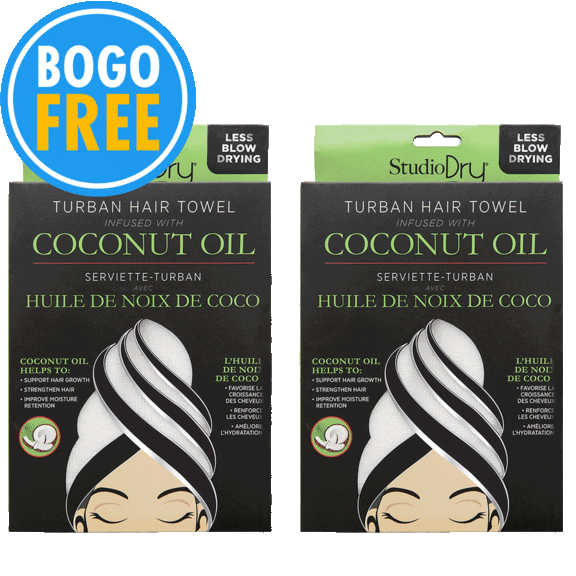 2-Pack: Studio Dry Infused Hair Towels