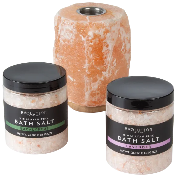 Evolution Salt Co. Himalayan Salt Lamp Diffuser & Scented Bath Salts