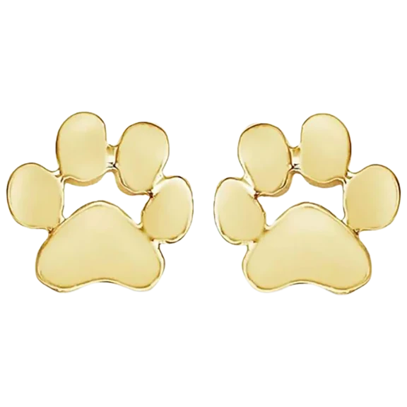 Hollywood Sensation Paw Print Stud Earrings