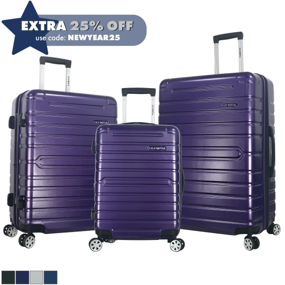 Olympia USA Lancer Plus 3-Piece Expandable Hardside Luggage Set