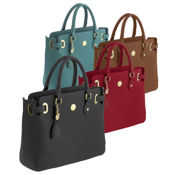 Joy Mangano Christie Leather Handbag Satchel
