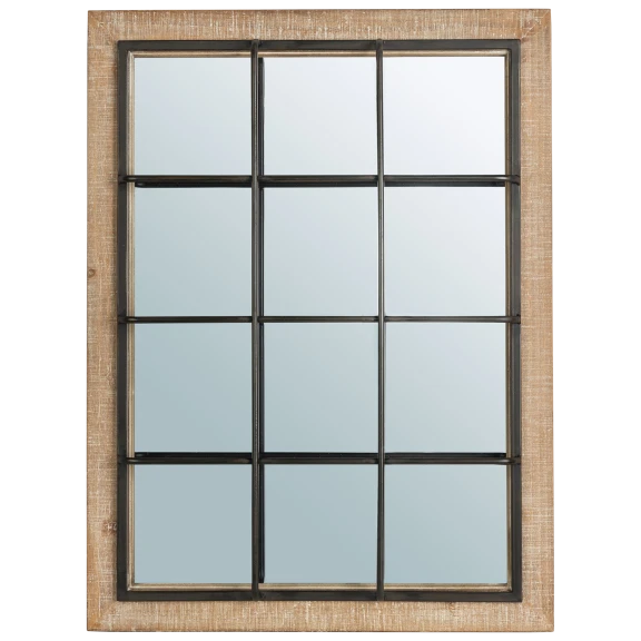 Glitzhome Farmhouse Windowpane Wall Mirror