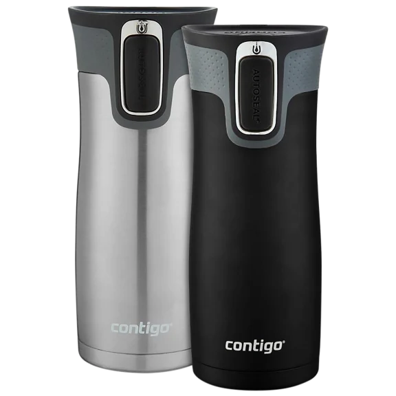 2-Pack: Contigo 16-Ounce West Loop Stainless Steel Vacuum Insulated Travel Mugs