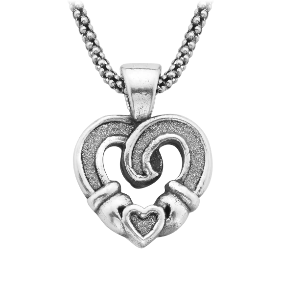 A&M .925 Sterling Silver Glitter Heart Charm
