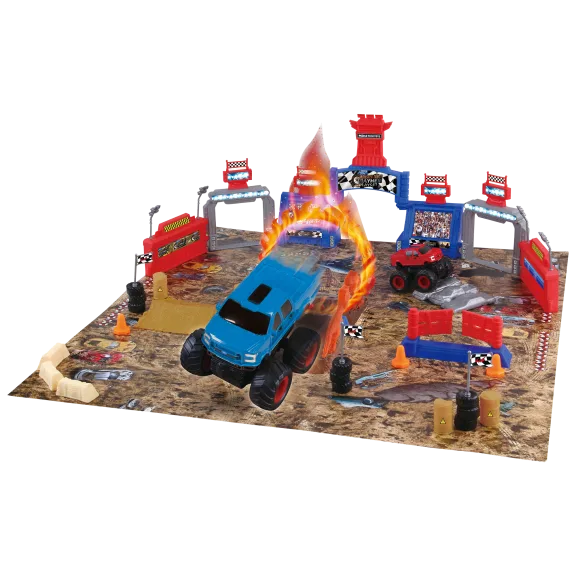 56-Piece Monster Truck Mayhem Friction Play Set - 2pack Ford