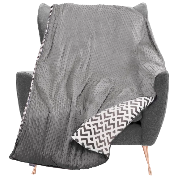 Quility King Weighted Chevron Blanket for Adults (15 lbs)