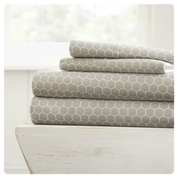Cloth And Gable Ultra Soft Honeycomb Pattern 4-Piece Bed Sheet Set