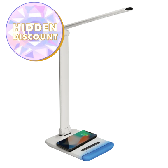 iHome Color LED Swivel Lamp with Wireless Charger