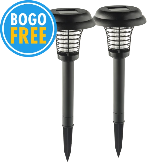 2-Pack: Zap Guard Solar Powered LED Bug Zapper for Lawn and Garden