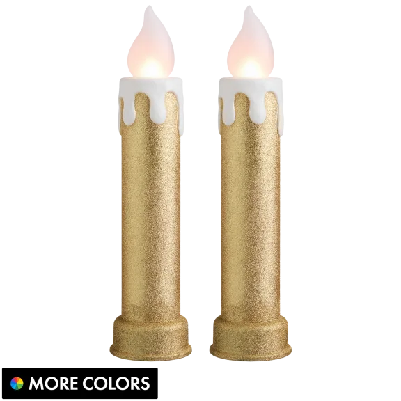 2-Pack: Mr. Christmas Indoor/Outdoor 2-Foot Blow Mold Candles