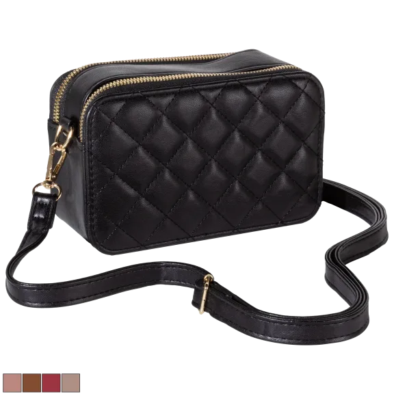 Malibu Skye Selina Double Compartment Quilted Crossbody Bag