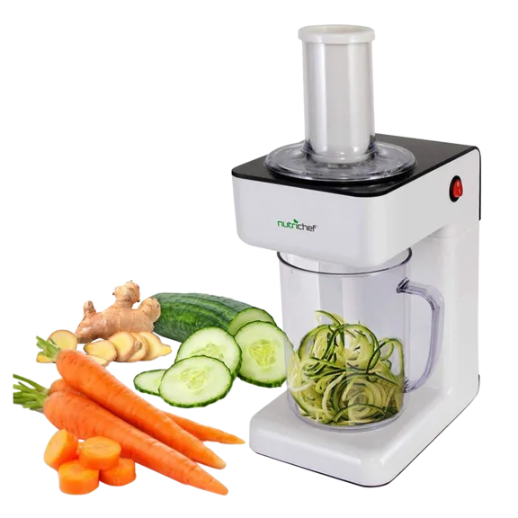 Nutrichef Electric Food Spiralizer - 3-in-1 Food Processor