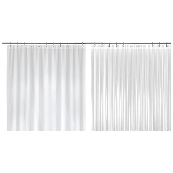 2-Pack: Hotel-Quality Heavy Shower Curtain Liner with Metal Grommets and Magnets