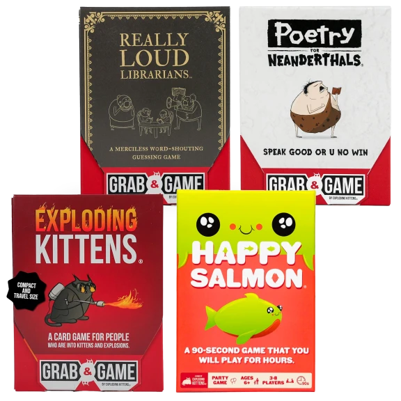 4-Pack: Exploding Kittens Game Bundle