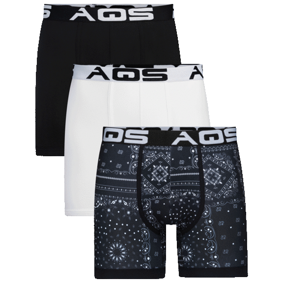 3-Pack: AQS Bandana Print Boxer Brief