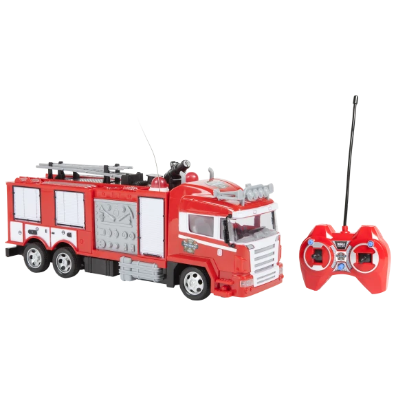 World Tech RC Toys Fire Truck R/C Truck w/ Light Up Lights & Shoots Water