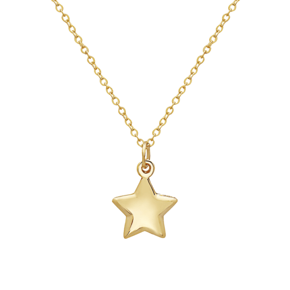 14K Gold Star Charm Necklace