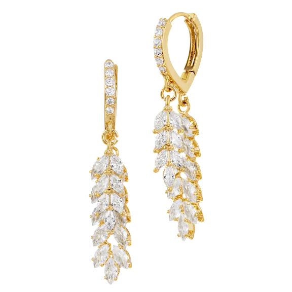Savvy Cie Marquise Bar Drop Earrings