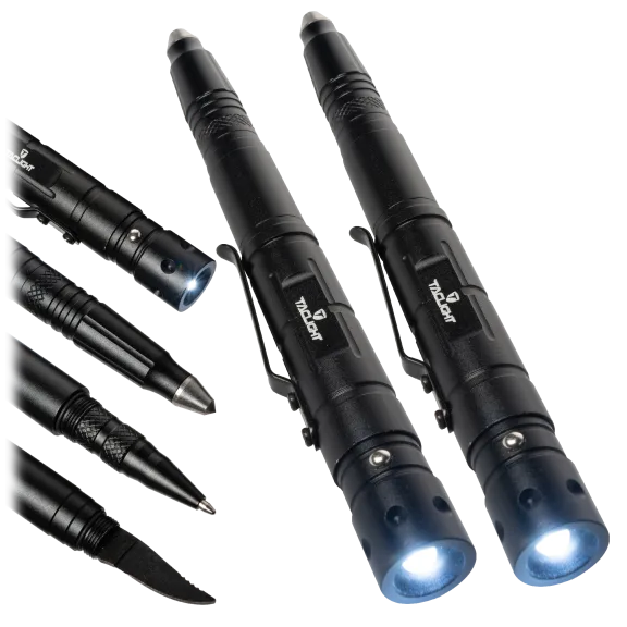 2-Pack: TacLight Multifunctional Pen with LED Light