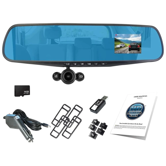 Inventel High-Definition Mirror Cam with 16 GB SD Card