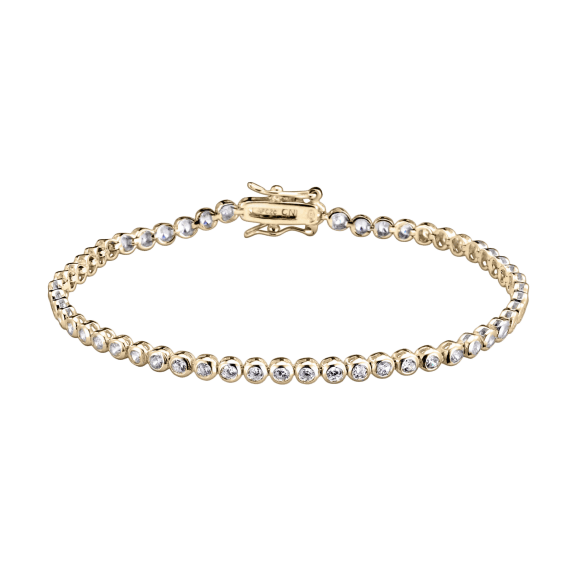 Genevive 16 CTW Bezel Tennis Bracelet