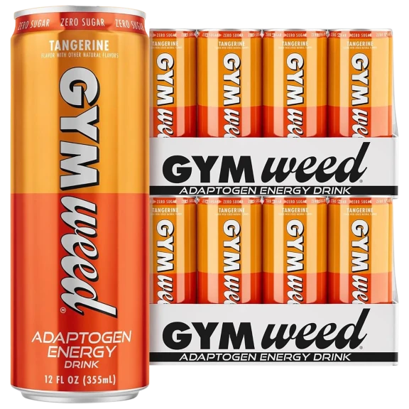 24-Pack: Gym Weed Adaptogen Energy Drink (Tangerine)