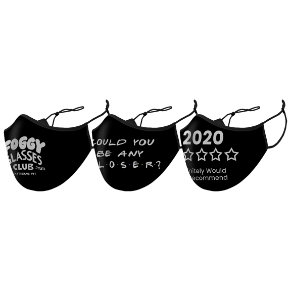 3-Pack: Extreme Fit Themed Adults & Kids Masks