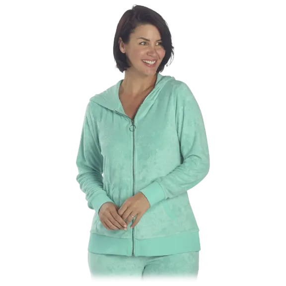 DG2 Terry Cloth "DG Downtime" Front Zip Hoodie
