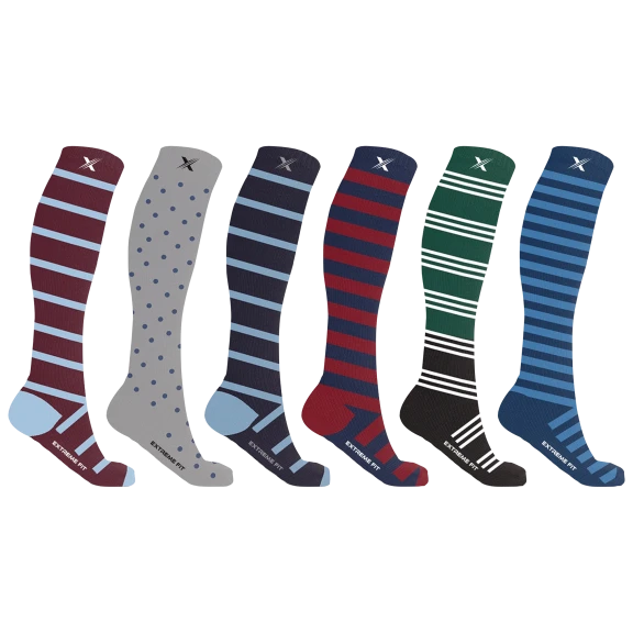 6-Pack: Extreme Fit Athletic Graduated Compression Socks