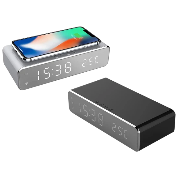 Alarm Clock with Qi Wireless Charger