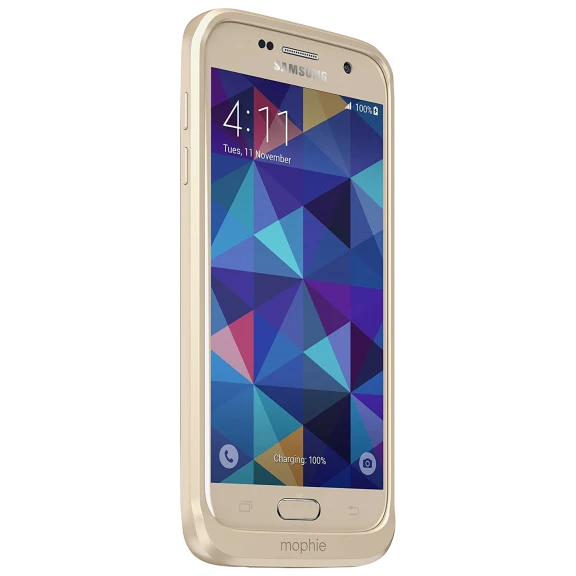 Mophie Juice Pack Wireless Charging Case for Samsung Galaxy S7 in Gold