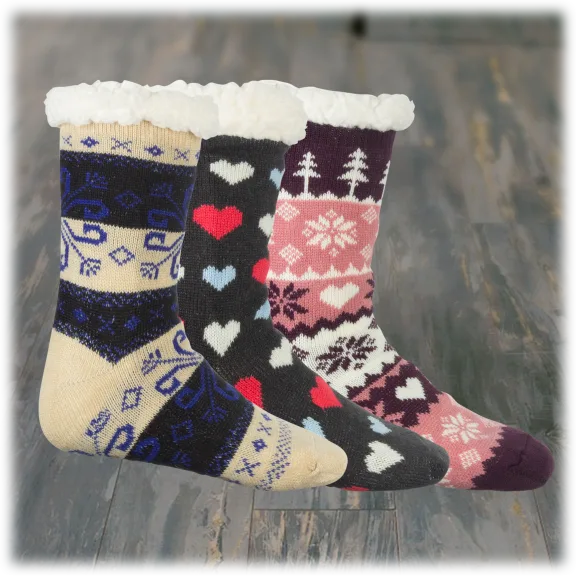 Nextex 3-Pack Assorted Soft Sherpa Socks