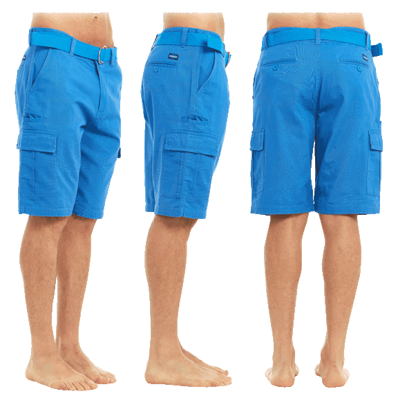 Nextex Men's Belted Cargo Pocket Shorts