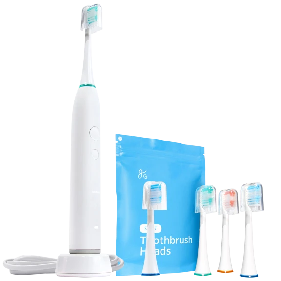 Greater Goods Sonic Electric Toothbrush with 5 Soft Brush Heads