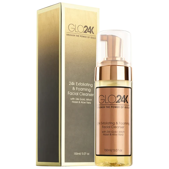 Glo24K 24k Exfoliating & Foaming Facial Cleanser